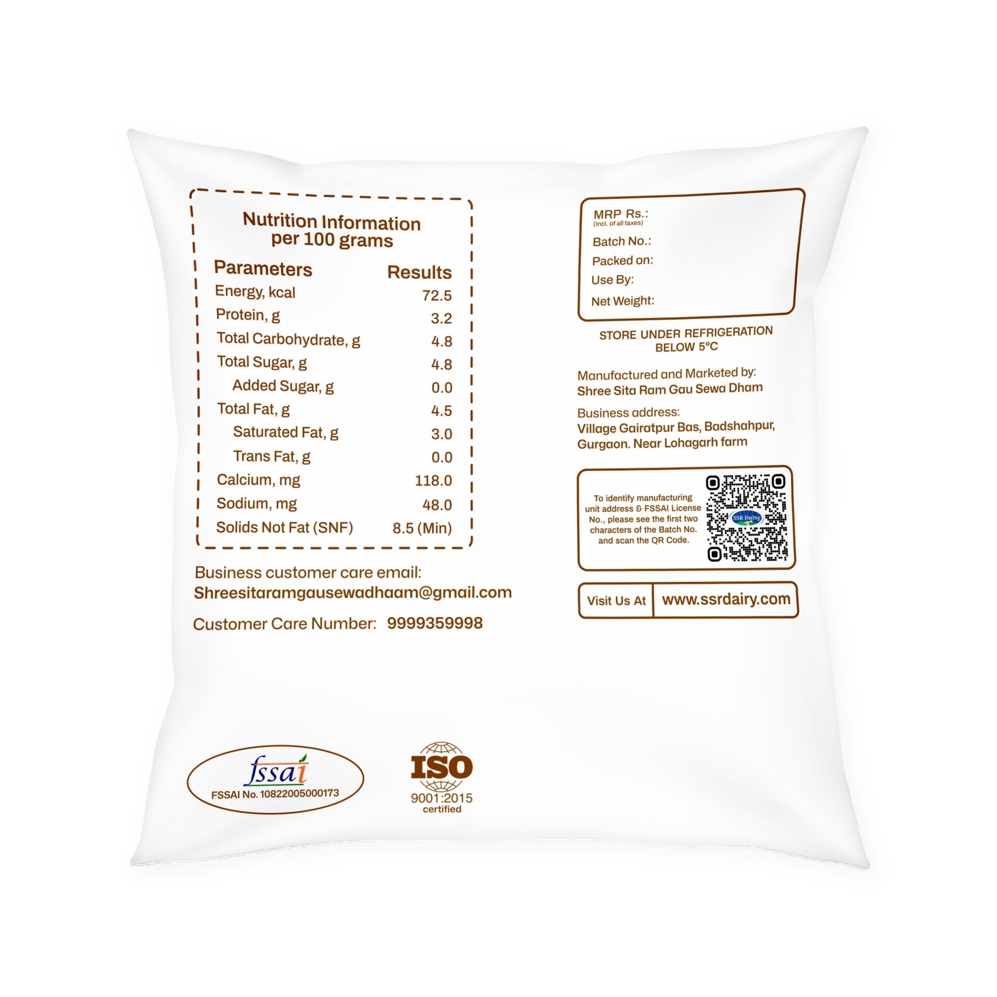 Freshly Pasteurized Cow Milk – 100% Pure - SSR Dairy - Dairy - Freshly Pasteurized Cow Milk – 100% Pure
