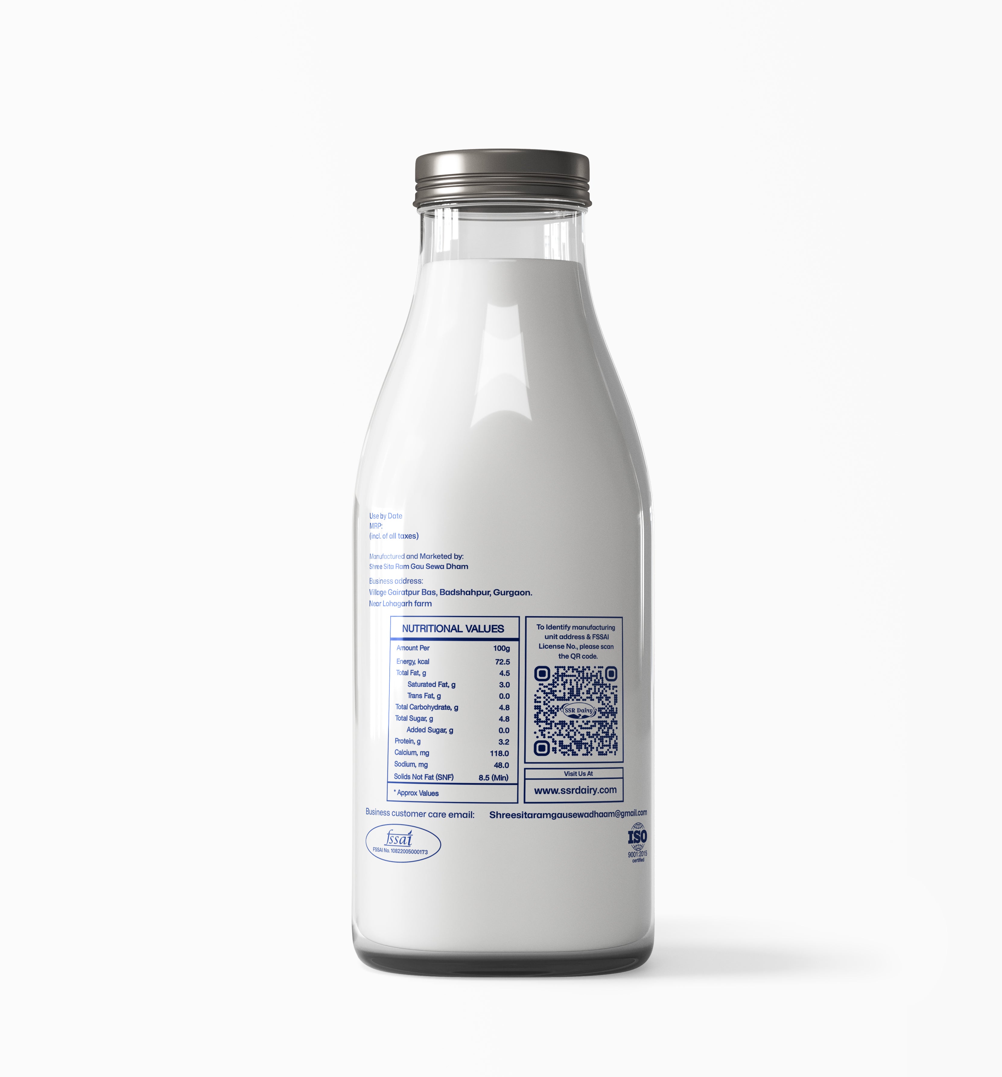 Organic Cow Milk - 0.5gal - Fresh and Pasteurized